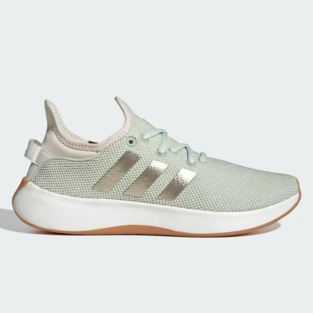 Adidas Cloudfoam Pure Shoes - Linen Green/Linen Green Met./Wonder White - 7.5